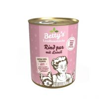 Betty's Landhausküche Manzo con Olio di Lino Umido per Cani - 400 g, Singola