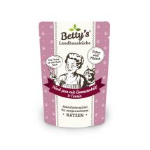 Betty's Landhausküche Manzo con Olio di Borragine Umido per Gatti - 100 g, Singola