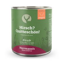 Herrmann's Selection Cervo con Patate e Mele per Cani - 800 g, Singola