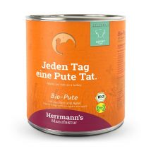 Herrmann's Selection Light Tacchino Bio con Zucchine e Mele per Cani - 800 g, Singola