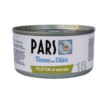 Pars Monoproteico Filettini al Naturale Tonno con Olive per Cani e Gatti 85gr - 85 g, 6 pezzi