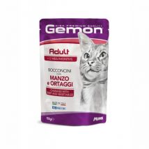 Gemon Adult Bocconcini con Manzo e Verdure per Gatti - 100 g