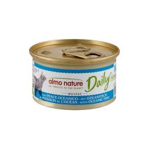 Almo Nature Daily Mousse con Pesce Oceanico per Gatti 85gr - 85 g, 12 pezzi