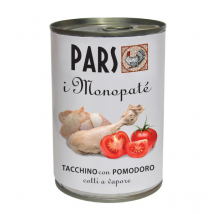 Pars Monopaté Tacchino con Pomodoro per Cani e Gatti - 395 g, 12 pezzi