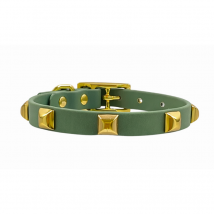 Pet Cherie Pyramid Foggy Green Collar - 45