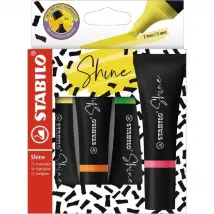 Stabilo Shine - Pochette de 4 surligneurs