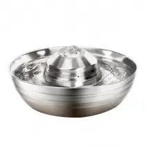 Fontaine pour chat en acier inoxydable - Argent
