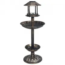 Decoshop26 Bain oiseaux LED solaire