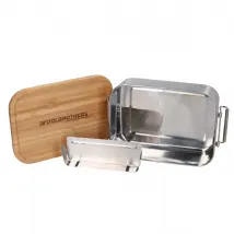Toolbrothers Boîte à pain - Acier inoxydable/Bambou - 1200 ml