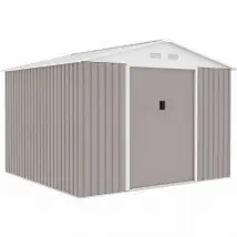 Abri jardin métal 7,06 mÂ² - Taupe