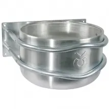 Kerbl Bol de nourriture 18L en aluminium argenté