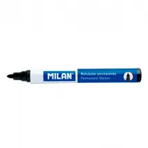 Milan Marqueur Permanent Noir PVC 4 mm - 12 Unités