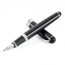 Wewoo Stylo Plume Acier Inoxydable Noir