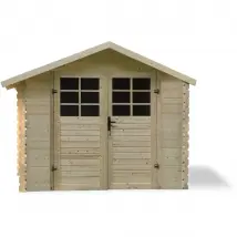 Solid Abri jardin bois traditionnel 8.88 m²