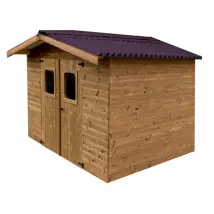 Habrita Abri de jardin sans plancher - Brun doré