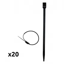 Zenitech Lot de 20 colliers de câblage 6x175mm - Noir