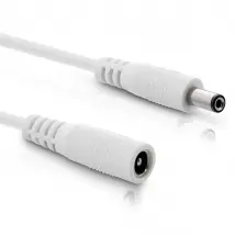Inline Câble extension DC M/F 5,5x2,1mm Blanc 1m