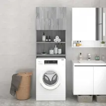 vidaXL Meuble salle de bain - Sonoma gris