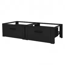 ML-Design Socle double avec Tiroirs - Noir
