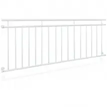 ECD Germany Garde-corps balcon blanc 225x90 cm