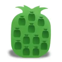 Totalcadeau Moule à glaçons ananas en silicone - Vert