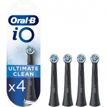 Oral-B iO Lot de 4 Brossettes Nettoyage Ultime Noir