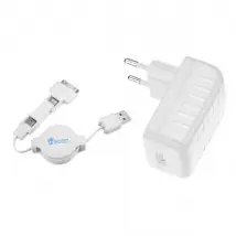 Heden Chargeur 3-en-1 USB - Blanc