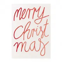 Rico Carte Postale Merry Christmas Rouge