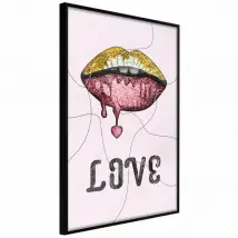 Affiche Lip Gloss and Love - Noir
