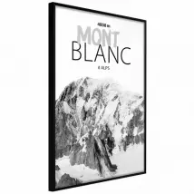 Affiche Murale Peaks of the World Mont Blanc - Noir