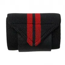 Justgreenbox Sangle de musculation noire/rouge