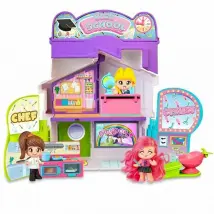 Pinypon playset Chef, Styliste et Lycée 3-en-1