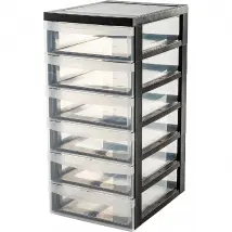 Iris Ohyama Tour de rangement 6 tiroirs