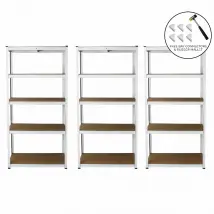 Monstershop 3 Étagères E-Rax Blanches