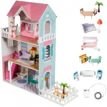 Mamabrum Grande Maison de Poupées Bois - LED