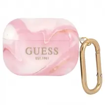 Guess Coque AirPods Pro - Marbrée Rose