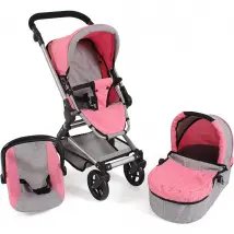 Bayer Chic 2000 Poussette combinée Fides 3 en 1 Rose Mélangé