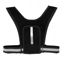 Gilet Réfléchissant Vélo Ajustable - Noir