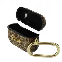 Guess Coque AirPods Pro rigide - Marron avec logo en relief