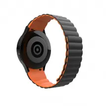 Bracelet silicone magnétique noir/orange pour Samsung