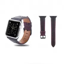 Bande cuir pleine fleur pour Apple Watch