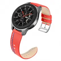 Bracelet cuir pour Samsung Galaxy Watch3 45mm - Rouge corail
