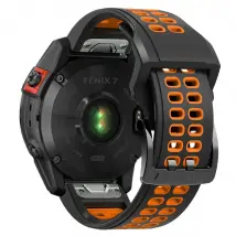 Bracelet Garmin Fenix 7X - Noir/Orange