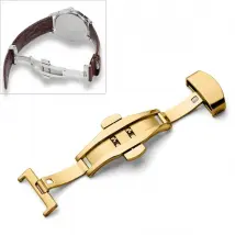 Bracelet cuir boucle - Or