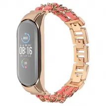 Bracelet pour Xiaomi Mi Band 5 - Or rose/rose