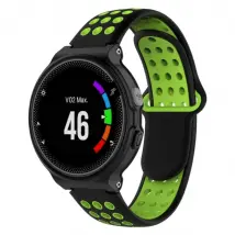 Bracelet silicone Garmin Forerunner 220/Approach S5/S20 - Noir/Vert