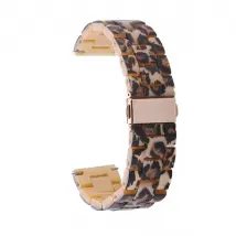 Bracelet résine léopard boucle dorée 20mm