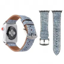 Apple Watch 3/2/1 42mm - Bracelet en cuir - Bleu bébé