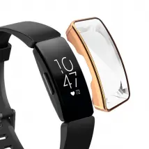 Wewoo Boîtier de montre pour Fitbit Inspire/HR - TPU Or Rose