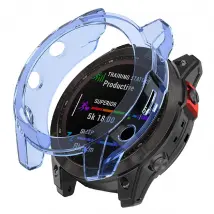 Coque Garmin Fenix 7X/7X Solar - Bleu Transparent